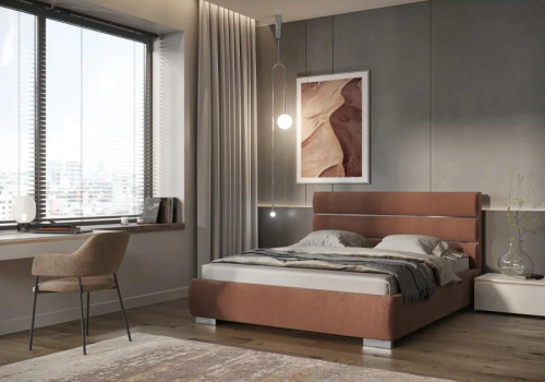 Łóżko tapicerowane Renee Silver