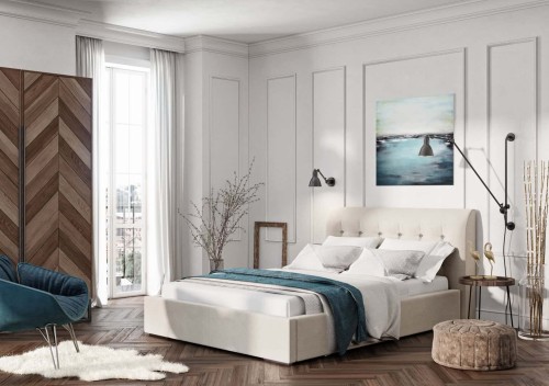 Łóżko tapicerowane Doreen Lux