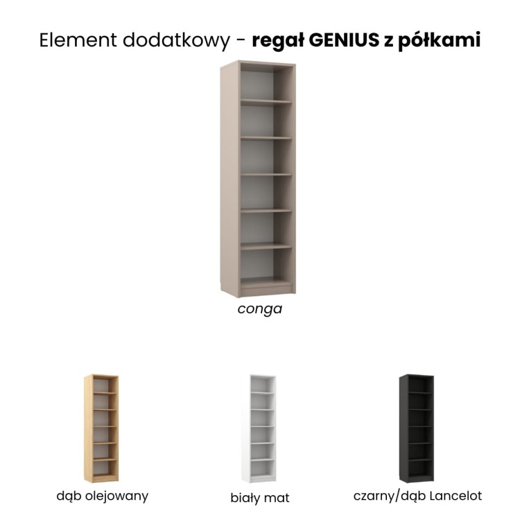 regał GENIUS z półkami