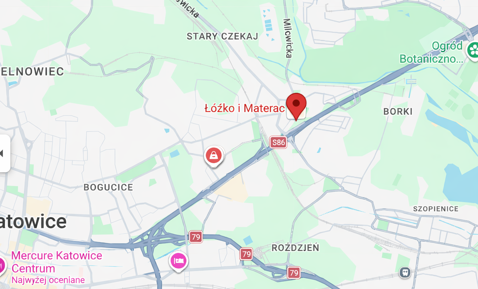 Mapa salonu Katowice