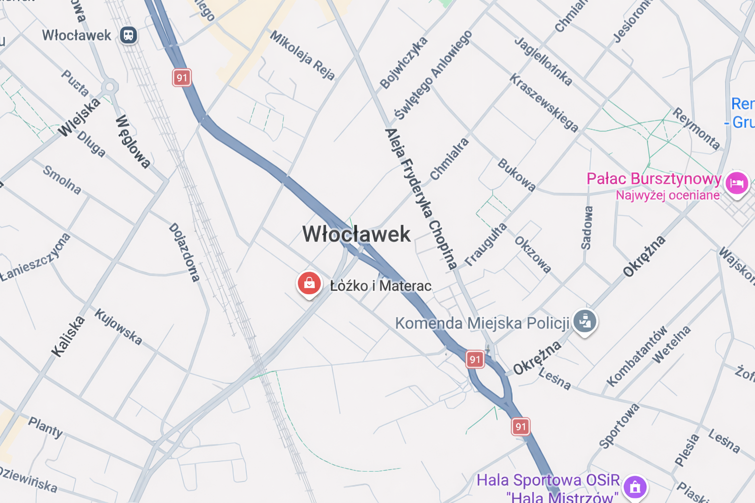 Mapa salonu Włocławek